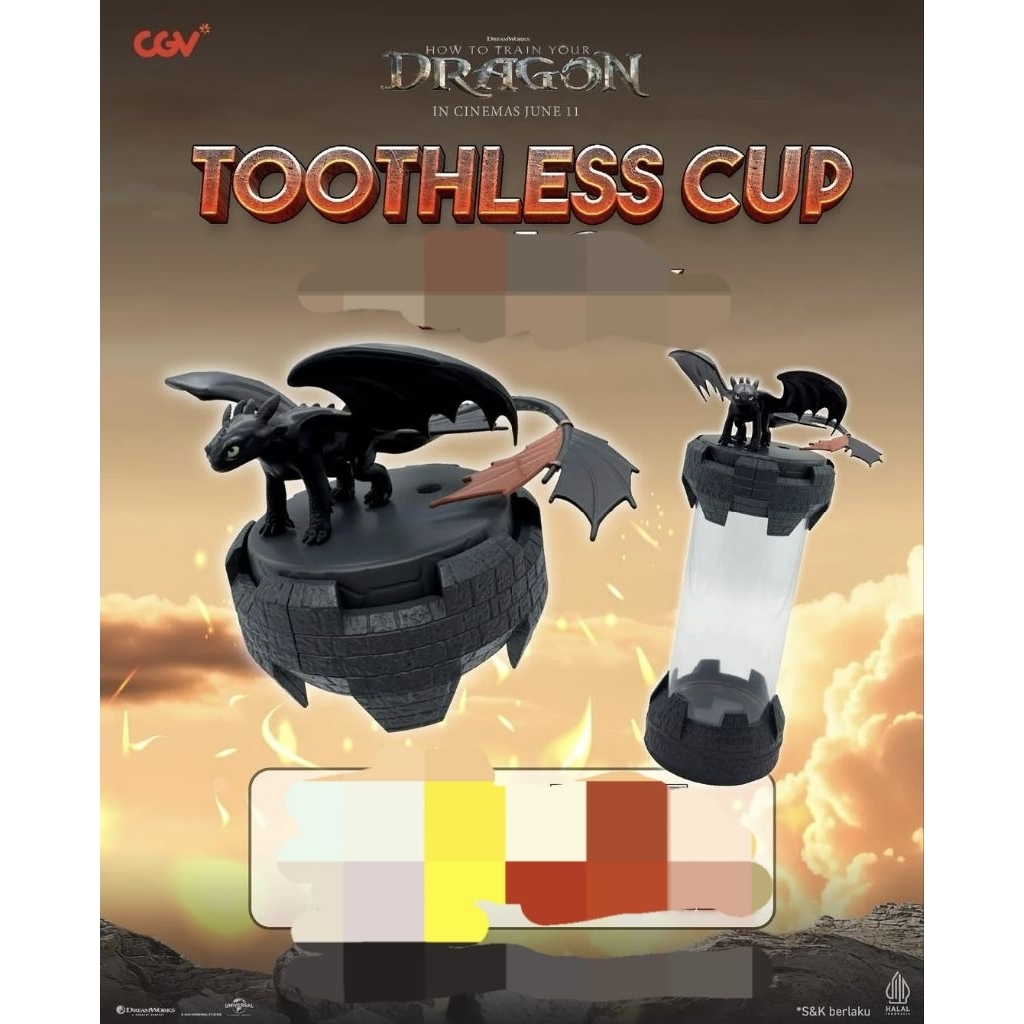 Tumbler Toothless CGV Toothless Cup CGV
