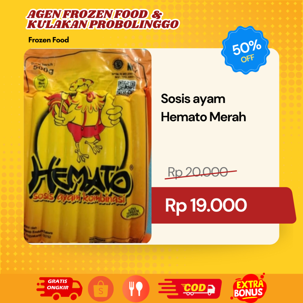 

sosis hemato basis merah ayam 500 gr