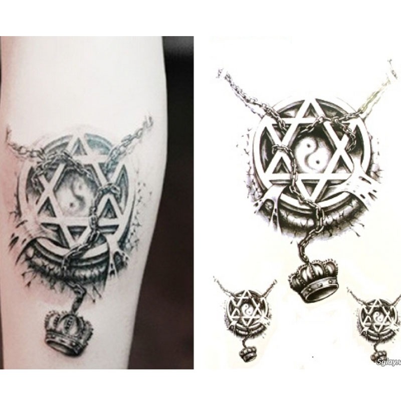 (COD) Tato Temporer QC-615 SATANIC Tatto SEMENTARA tahan 2-5 hari size 21x10Cm TATO BASIC