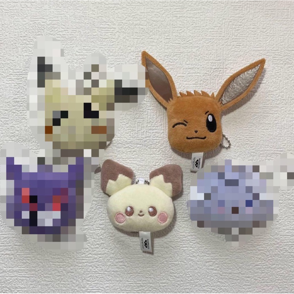 POKEMON Keychain plush Eevee & Pichu [gantungan kunci pokemon]