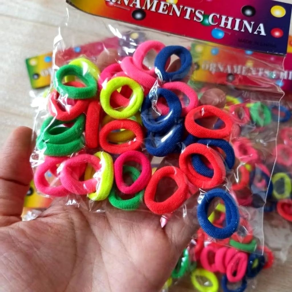 Ikat rambut donat warna warni/kunciran rambut anak warna warni