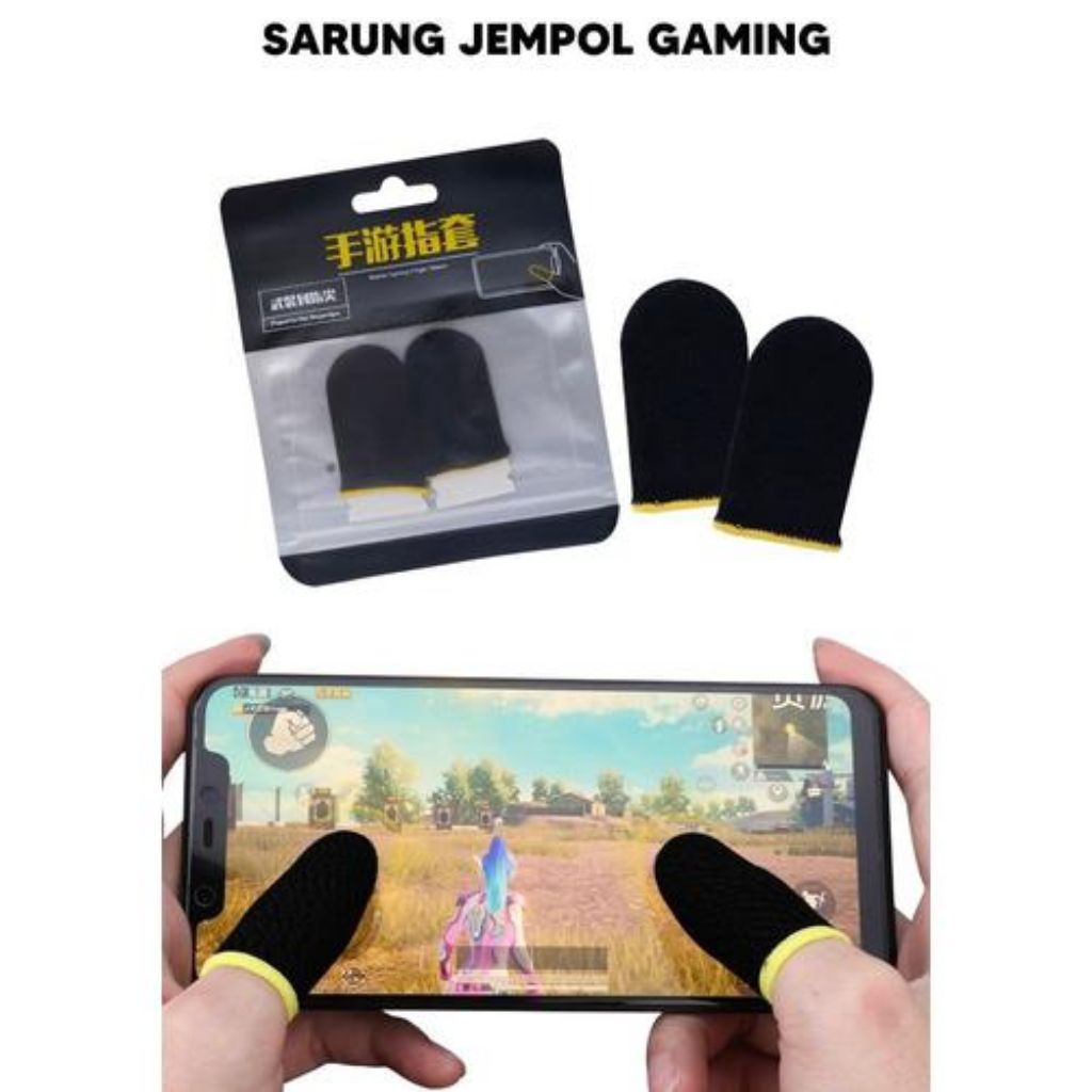 Sarung tangan jempol gaming main game/ jari gamer anti keringat basah / gamers evos rrq ff ML murah