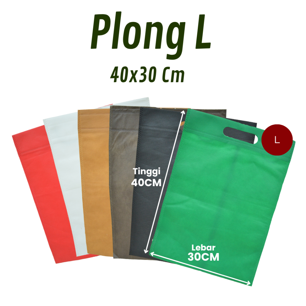 

(20pcs) Tas Spunbond Polos Oval Goodie Bag Hajatan Hampers Kantong Belanja Ultah Hadiah Kantong Kain Ukuran 20x26 25x35 30x40