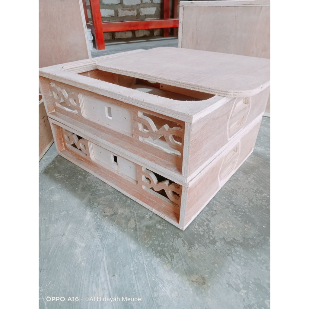 box power ca10 full  triplek 12mm 46x40 || lengkap lubang potensio depan belakang