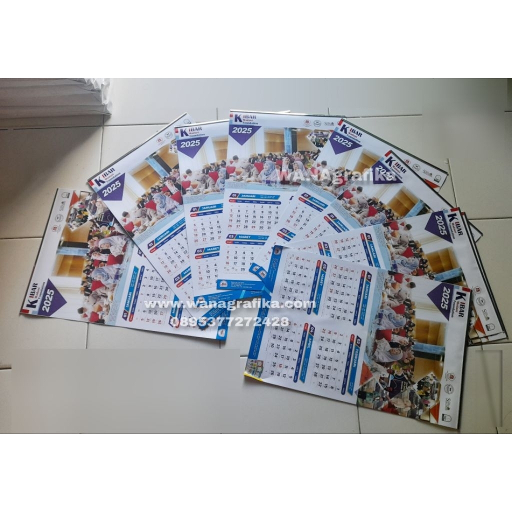 

custom logo foto kalender dinding fullcolor