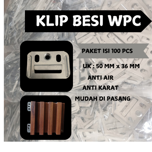 

PAKET KLIP ISI 100 KLIP BESI KLIP WALLPANEL/ KLIP BESI WPC PVC