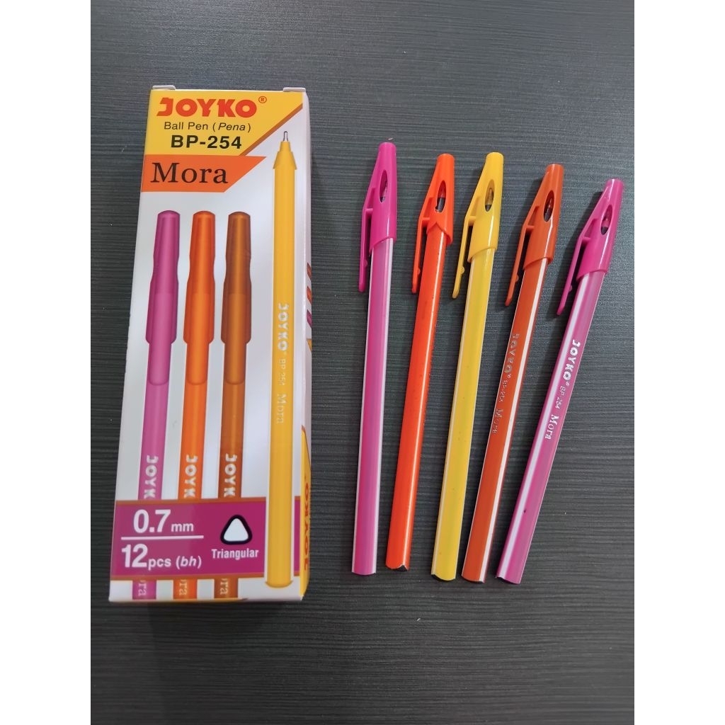 

(12pcs)Pulpen Joyko BP-254 Mora - 0.7 mm/Ballpoint/Pena/Pen Joyko Mora