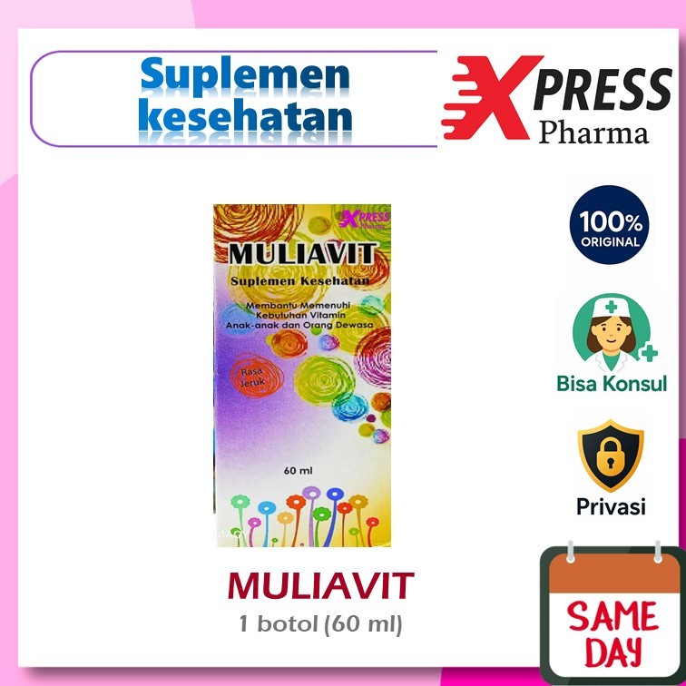 XPRESS  MULIAVIT Sirup 60 ml / Vitamin anak dan dewasa / Mulyavit Muliafit Mulia VIT Liavit Liafit Z
