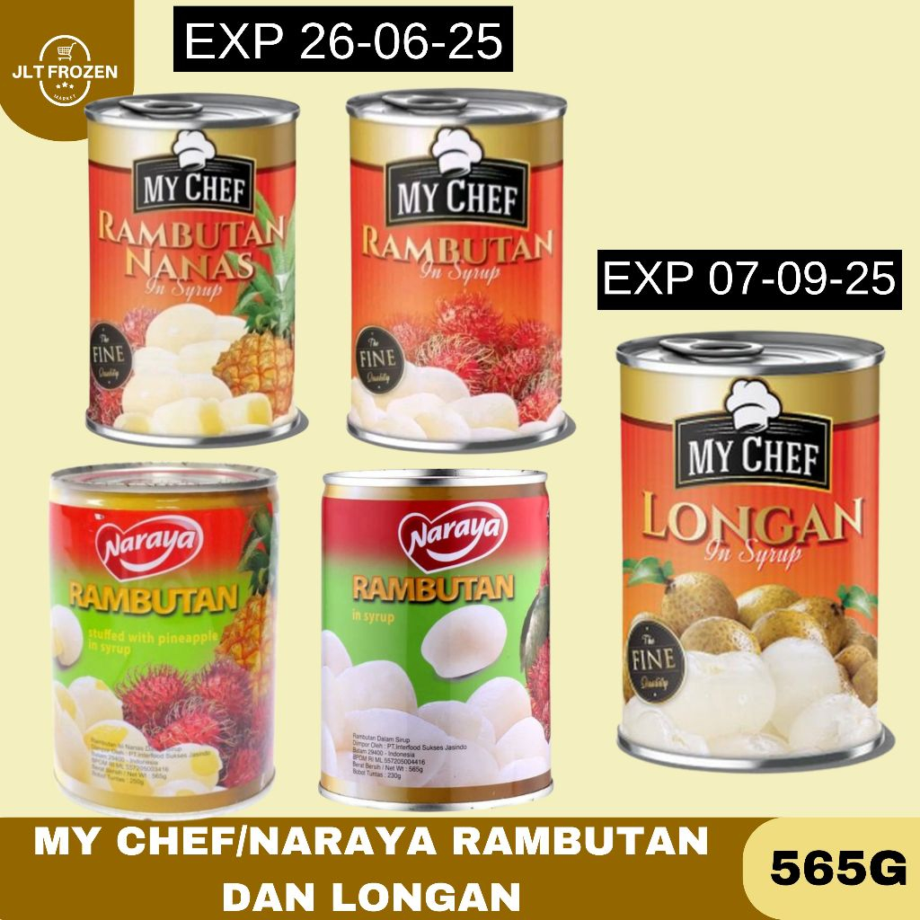 

My Chef / Naraya Rambutan 565g / Rambutan Nanas / Buah Kaleng / Rambutan Kaleng