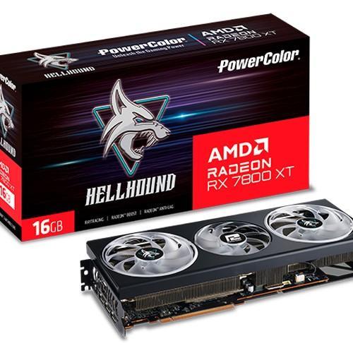 VGA POWERCOLOR AMD Radeon RX 7800XT HELLHOUND OC 16GB | GPU RX 7800 XT GDDR6 RX7800XT 16G-L/OC