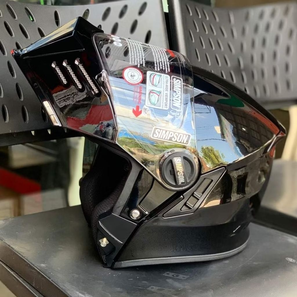 HELM SIMPSON DARKSOME BLACK GLOSSY MODULAR