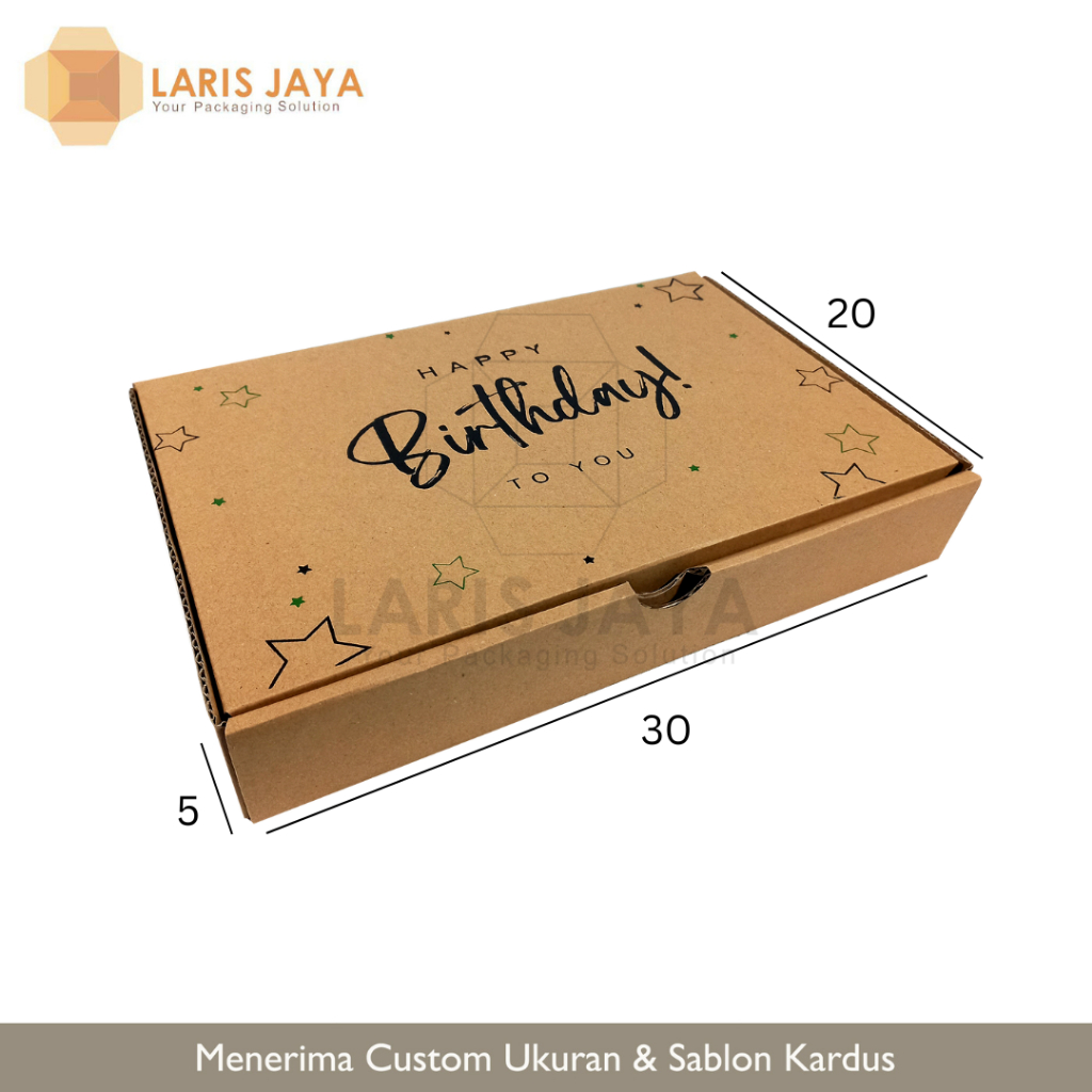 

Box Kado Kardus Hampers Happy Birthday ( Ulang Tahun / Ultah ) Kardus Box Ultah Birthday