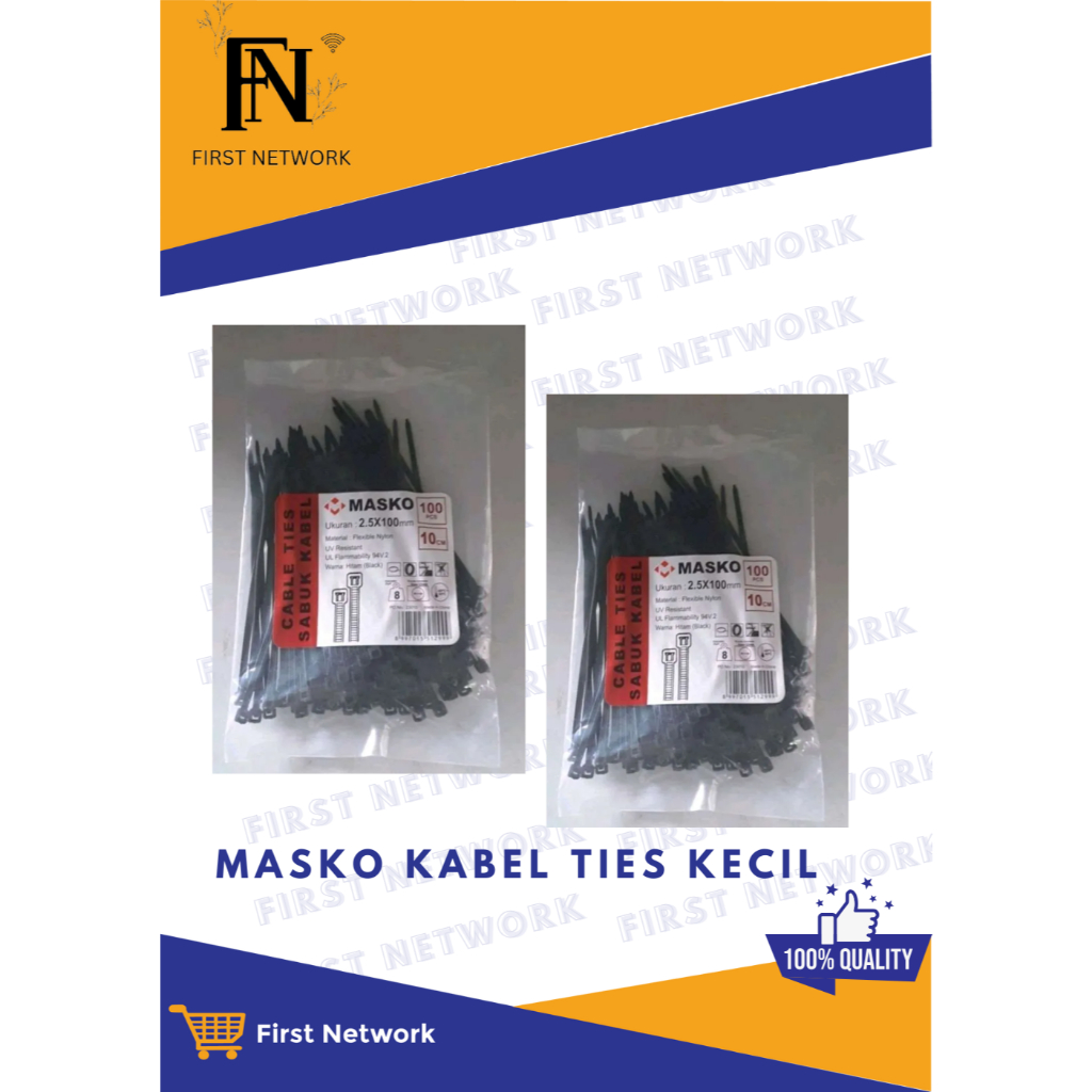 

Kabel Ties 10cm (100mm) PROMO TERMURAH Cabel Tie Putih Dan Hitam