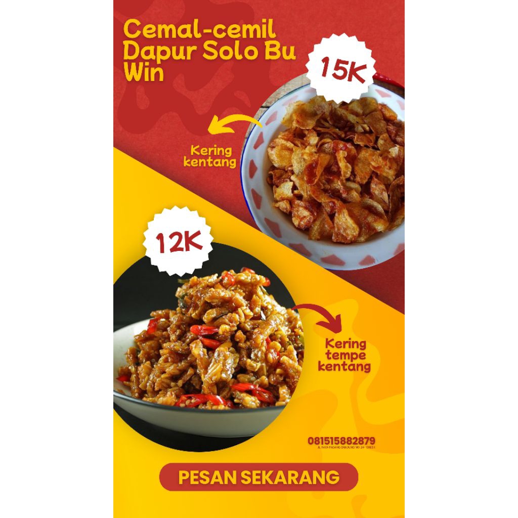 

Kering kentang legit pedas manis