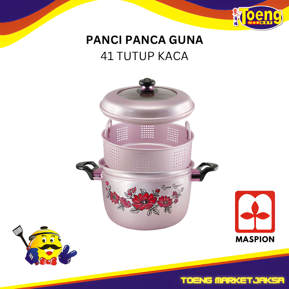 Dandang Tutup Kaca - Panci Sarangan - PANCI PANCA GUNA 41 TUTUP KACA AL MASPION