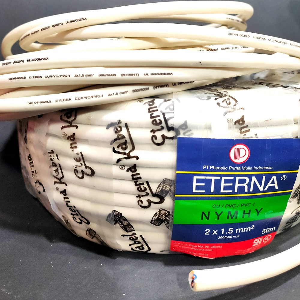 KABEL SERABUT NYMHY 2X1.5 ETERNA METERAN