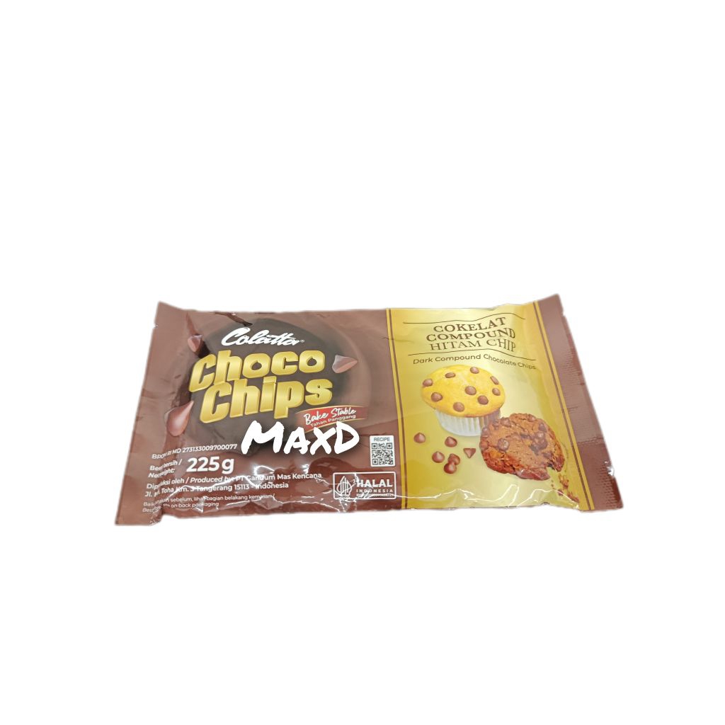 

Colatta Choco Chips Cokelat Compound Hitam Chip 225g × 6Pcs 1 Pack