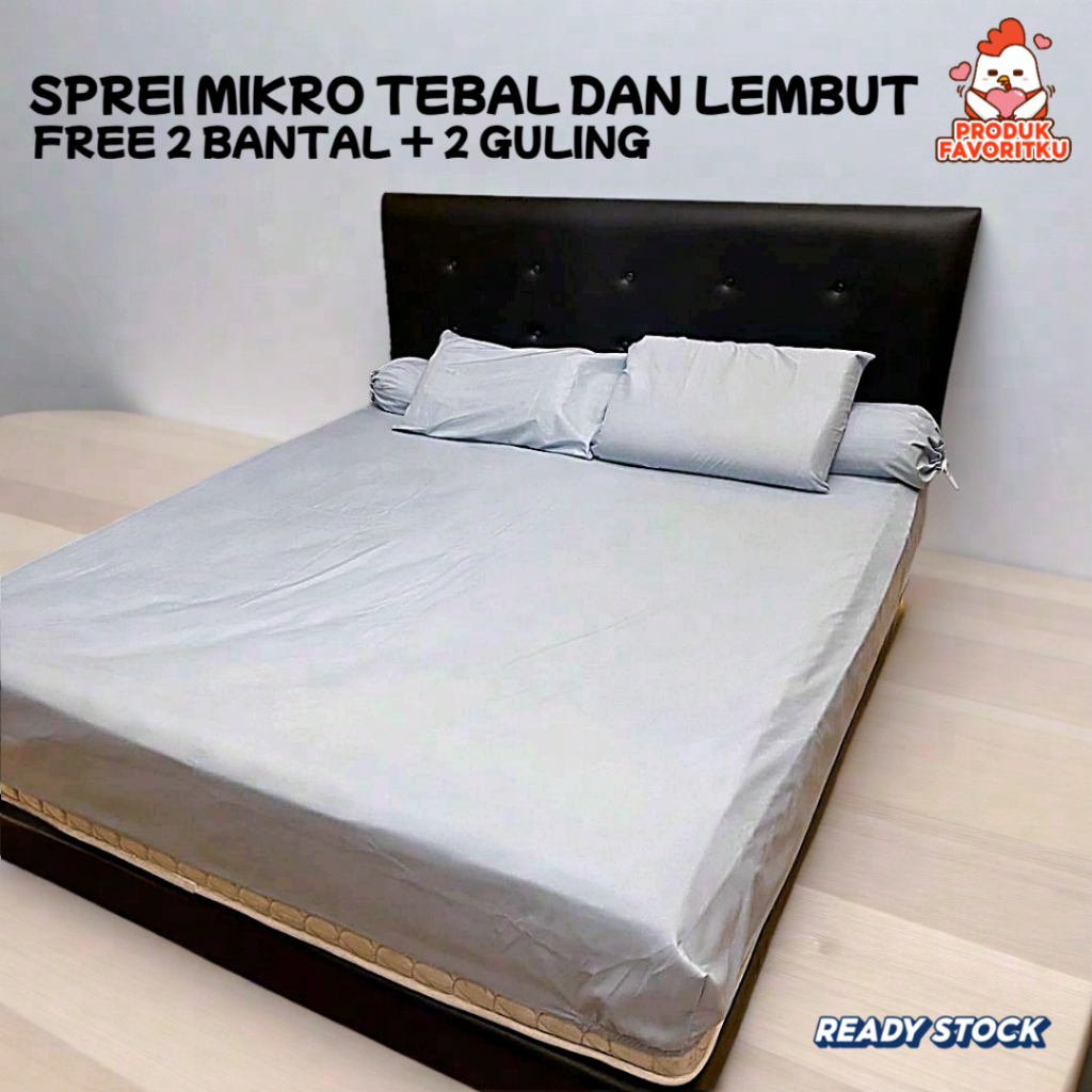 KONG SPREI 3 UK KING QUEEN SINGLE MOTIF CANTIK  MURAH SET BANTAL GULING GORDEN MIKROTEX