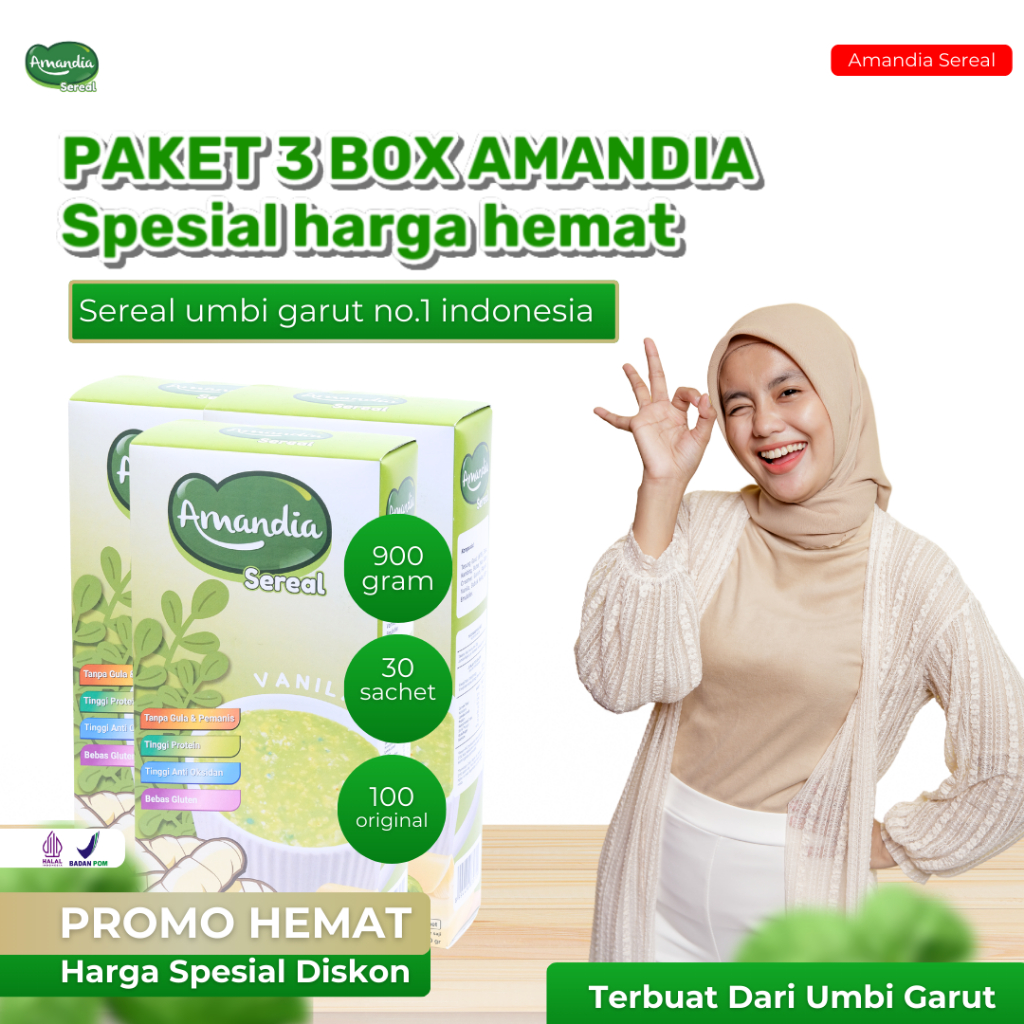 

Amandia Paket Hemat 3 Box - Makanan Sehat Tinggi Serat dan Bebas Gula Cocok untuk Penderita Diabetes