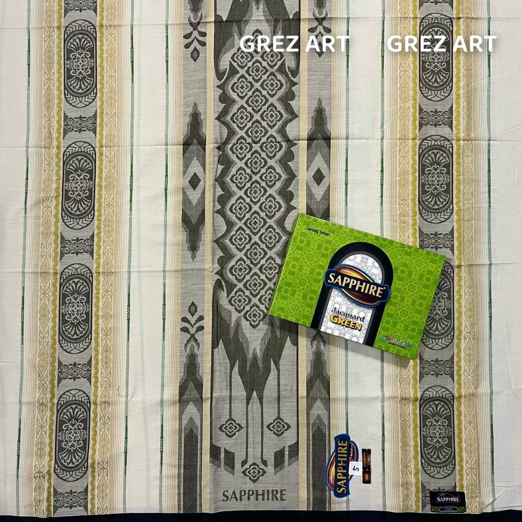 (NEW MOTIF) Sarung SAPPHIRE Jacquard GREEN dan SKD/SDF Motif Terbaru
