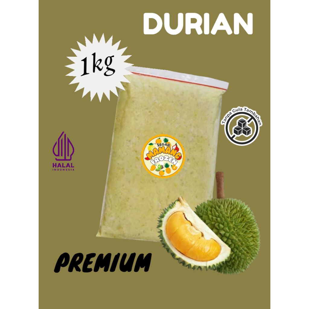 

DAGING DURIAN medan FROZEN 1KG Murni tanpa campuran Manis WANGI Legit & ORIGINAL GARANSI asam