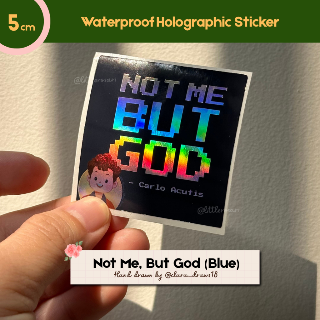 

Stiker Katolik Waterproof - Carlo Acutis | Vinyl Hologram Anti Gores 5cm | Handdrawn Sticker