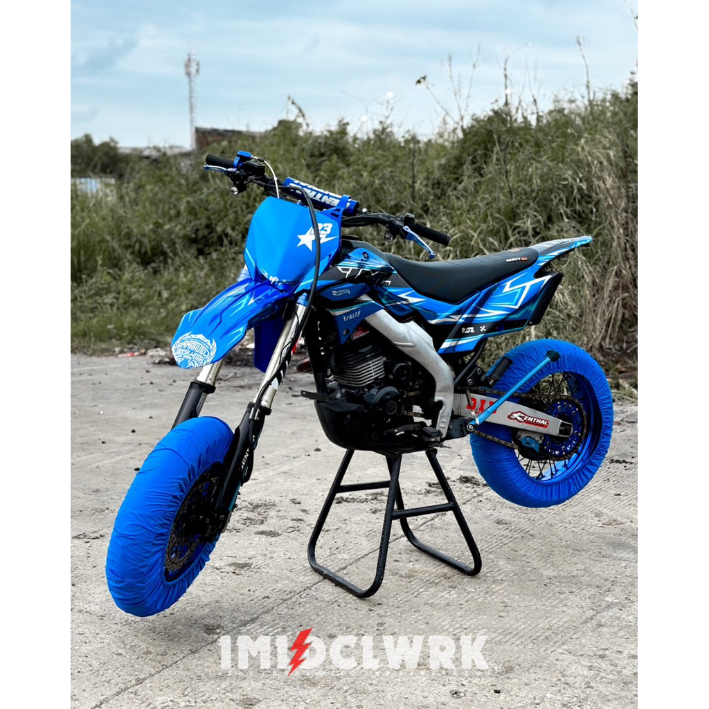 Decal Stiker Dtracker Full Chrome Biru Hitam Immanuel Decalwork