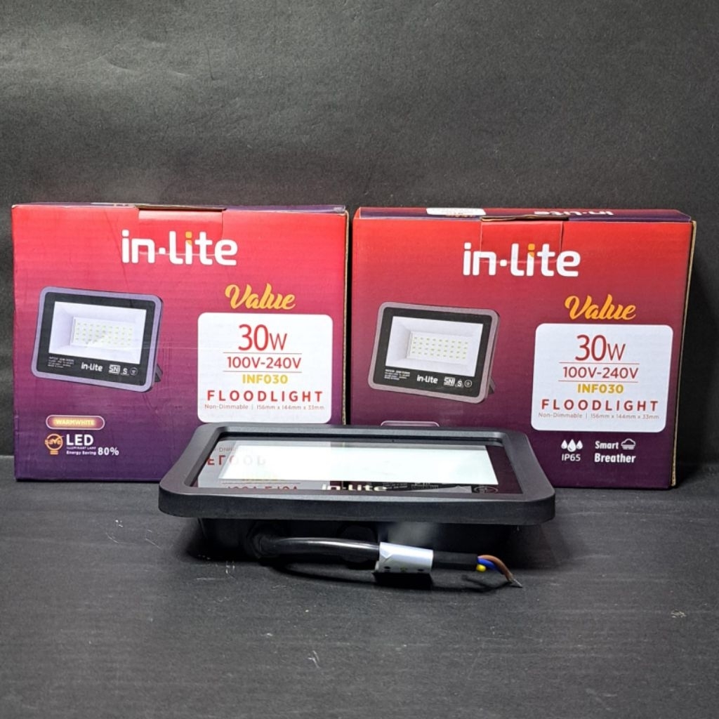 LAMPU SOROT/FLOODLIGHT/LAMPU TEMBAK LED INLITE INF030 30 WATT