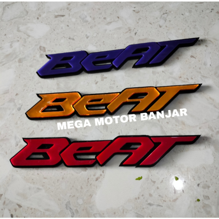 Emblem akrilik Beat timbul 3D logo honda beat japan 1 pcs