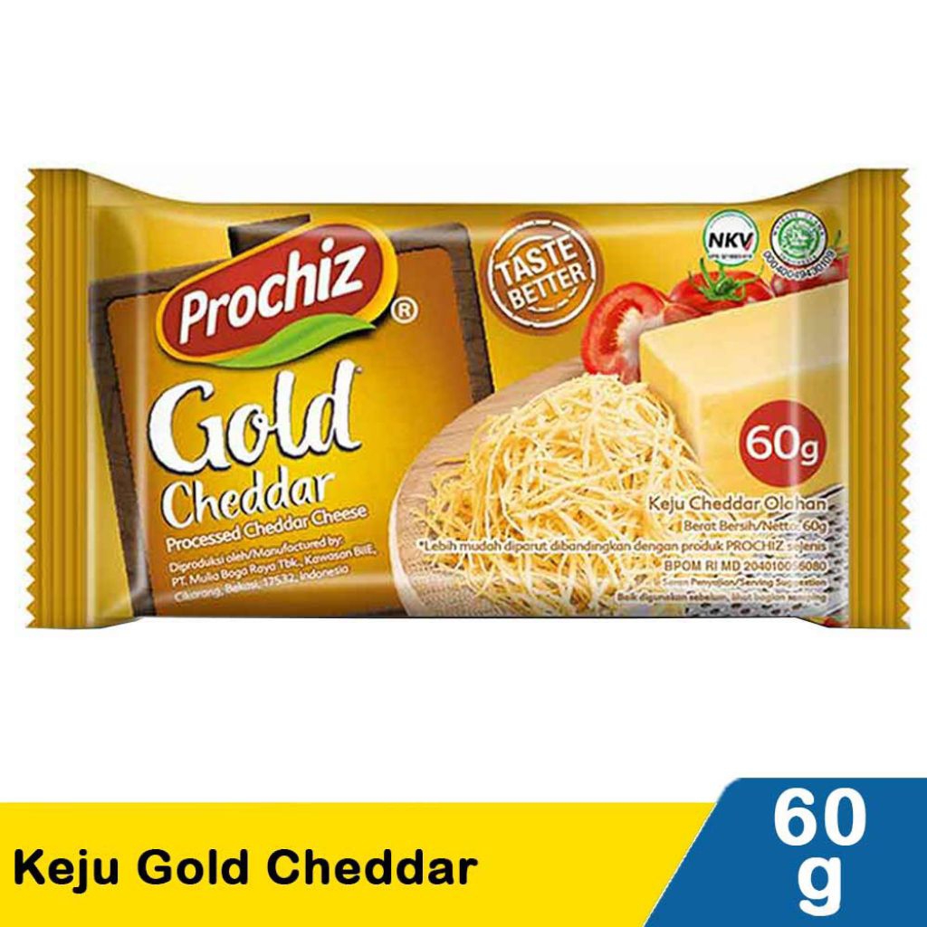 

Prochiz Keju Gold Cheddar 60g