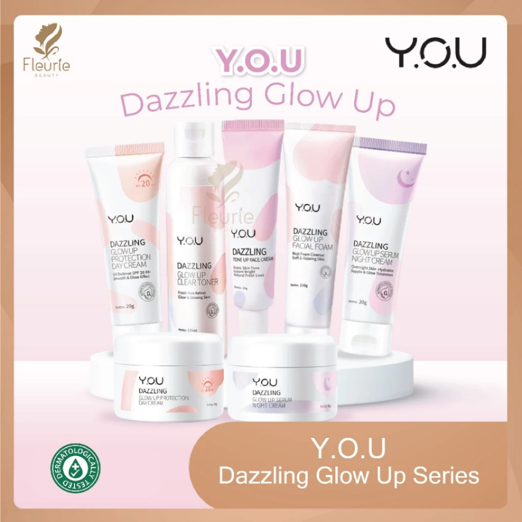 YOU DAZZLING GLOW UP SKINCARE SERIES | Day Cream Night Cream Toner Facial Foam