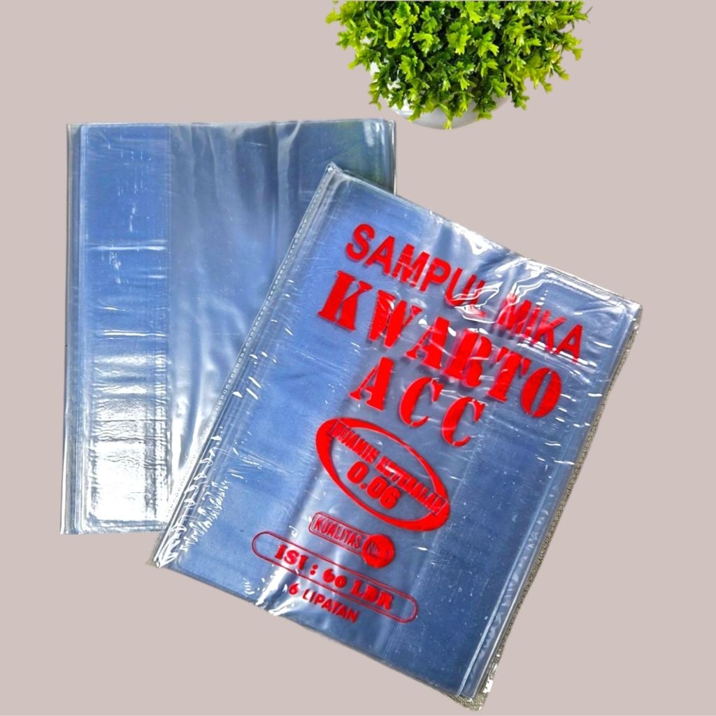 

SAMPUL BUKU tulis PLASTIK MIKA ukuran KWARTO /ukuran buku tulis biasa