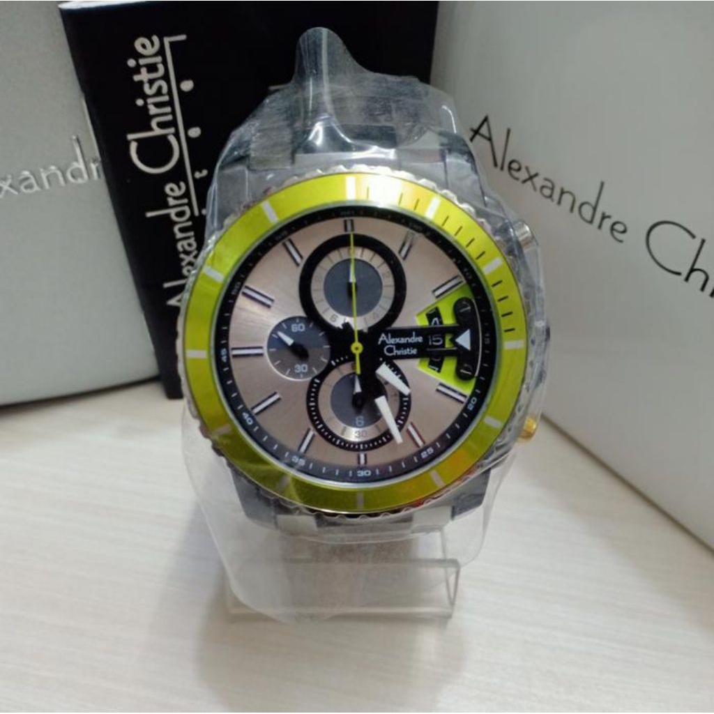 JAM TANGAN ALEXANDER CHRISTIE ORIGINAL CRONO AKTIF BERGARANSI RESMI 1 TAHUN