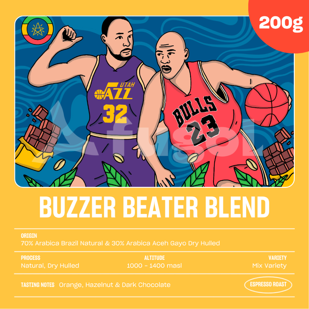 

Kopi Arabica Espresso BUZZER BEATER BLEND (200gr) - Specialty Coffee - Blend For Espresso