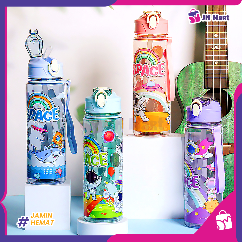 JHM - Botol Minum Anak 1 Liter Motif Astronot Space Luar Angkasa Lucu BPA Free