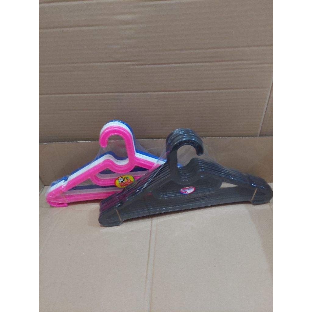 Gantungan baju laundry/hanger dewasa plastik lovenia/happy panda