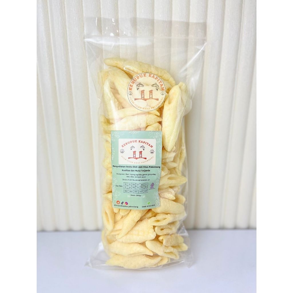 

Kerupuk Buncis Kualitas SUPER Ikan Tenggiri Asli Khas Palembang Kemasan 200gr