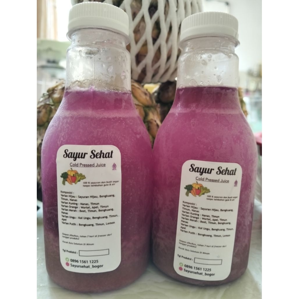 

Cold Pressed Juice Kol ungu kombinasi apel nanas 200ml