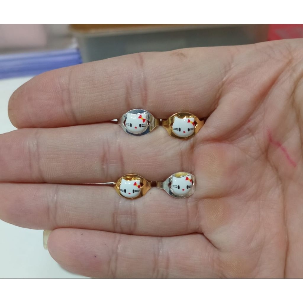 Cincin Anak Perak Asli Silver 925 Hello Kitty