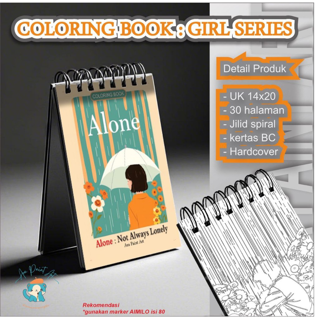 

Ara paint art Coloring Book Activity by number Girl series Buku Mewarnai Anak Remaja Dewasa tebal I Kado unik I Kado AnakI Painting I Painting by number I Kado Wisuda I Kado unik