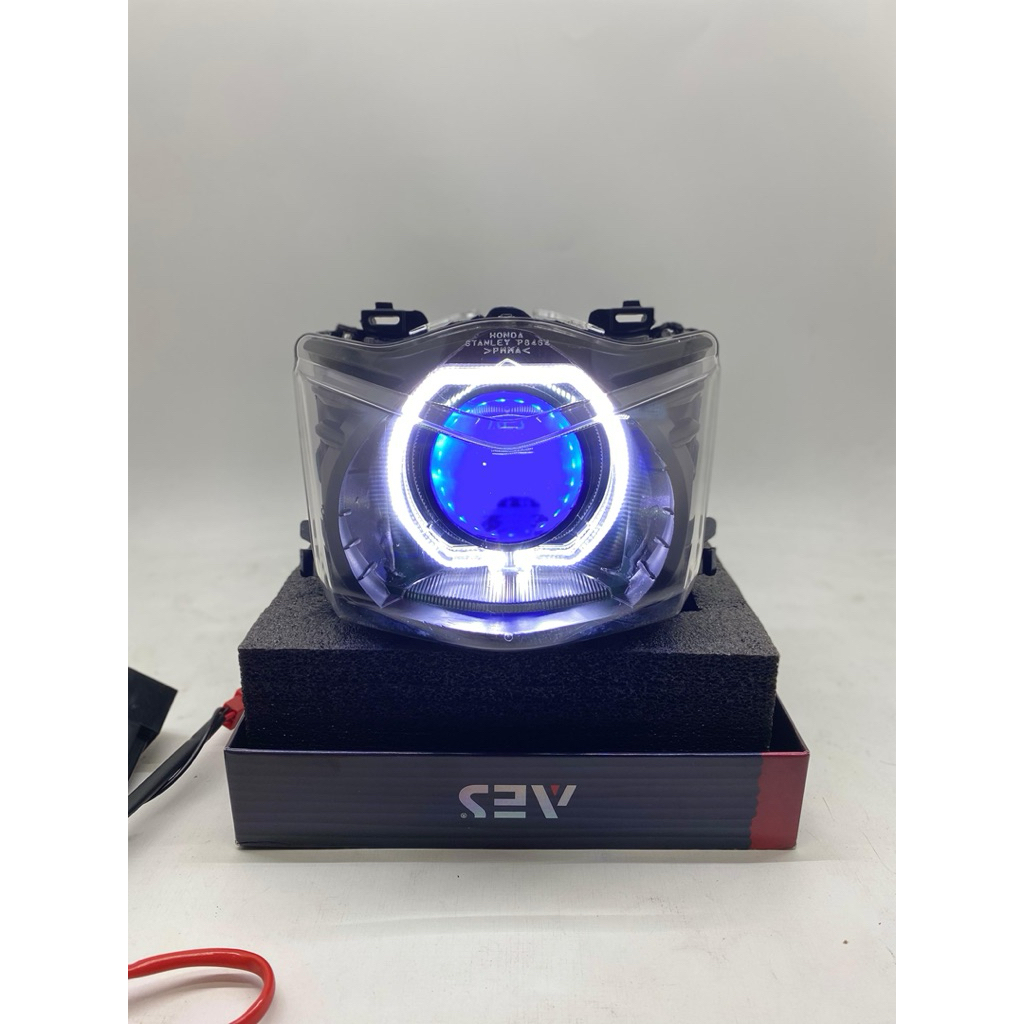 lampu Depan beat karbu set biled AES fullset