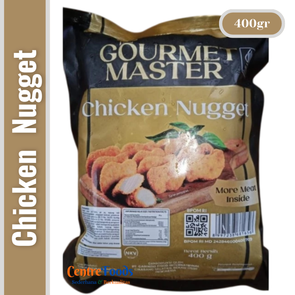 

Naget Ayam - Chicken Nugget GOURMET MASTER | 400gr [ Harga Per BKS ]