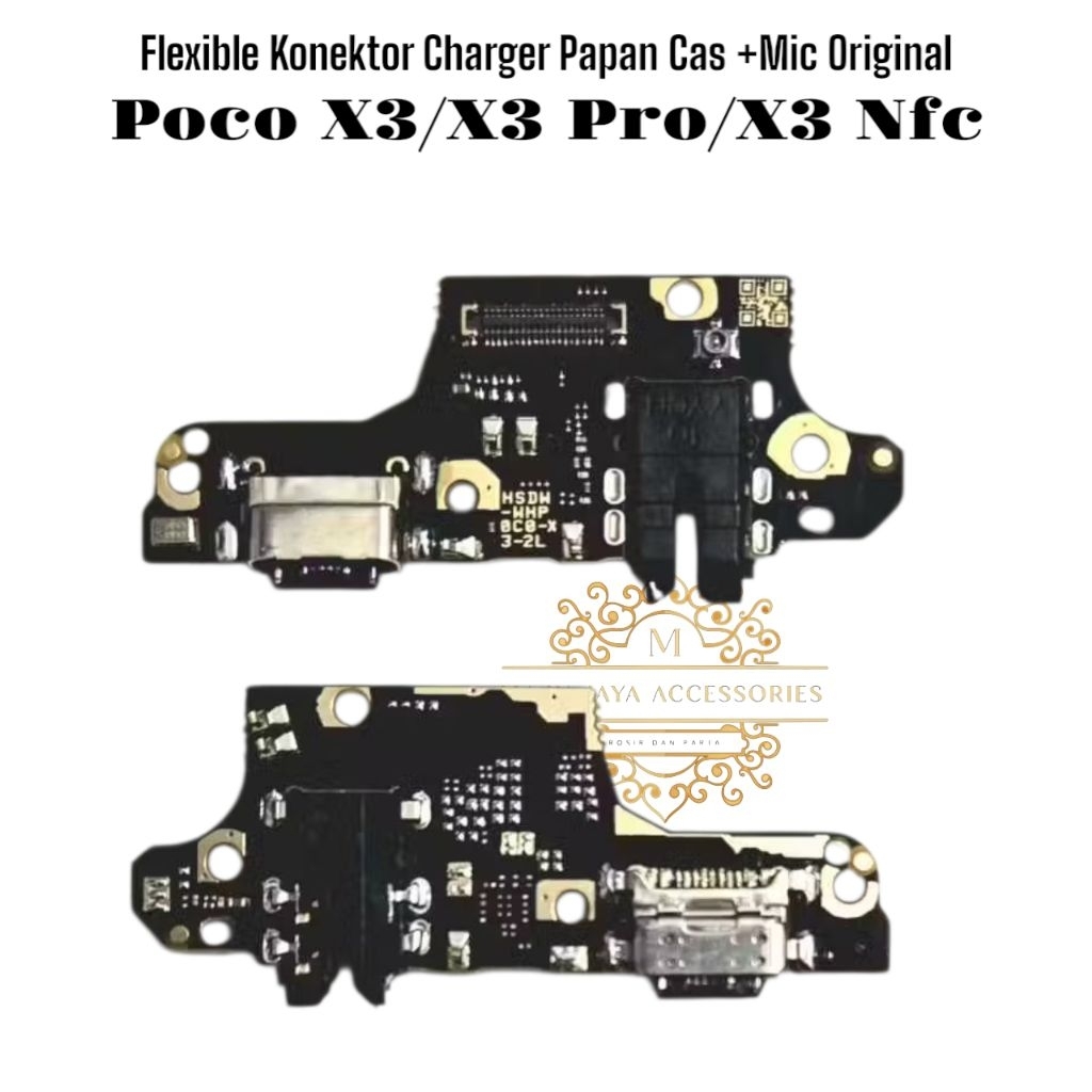 Flexible Konektor Charger Con Cas +Mic Poco X3 Poco X3 Pro Poco X3 Nfc Original