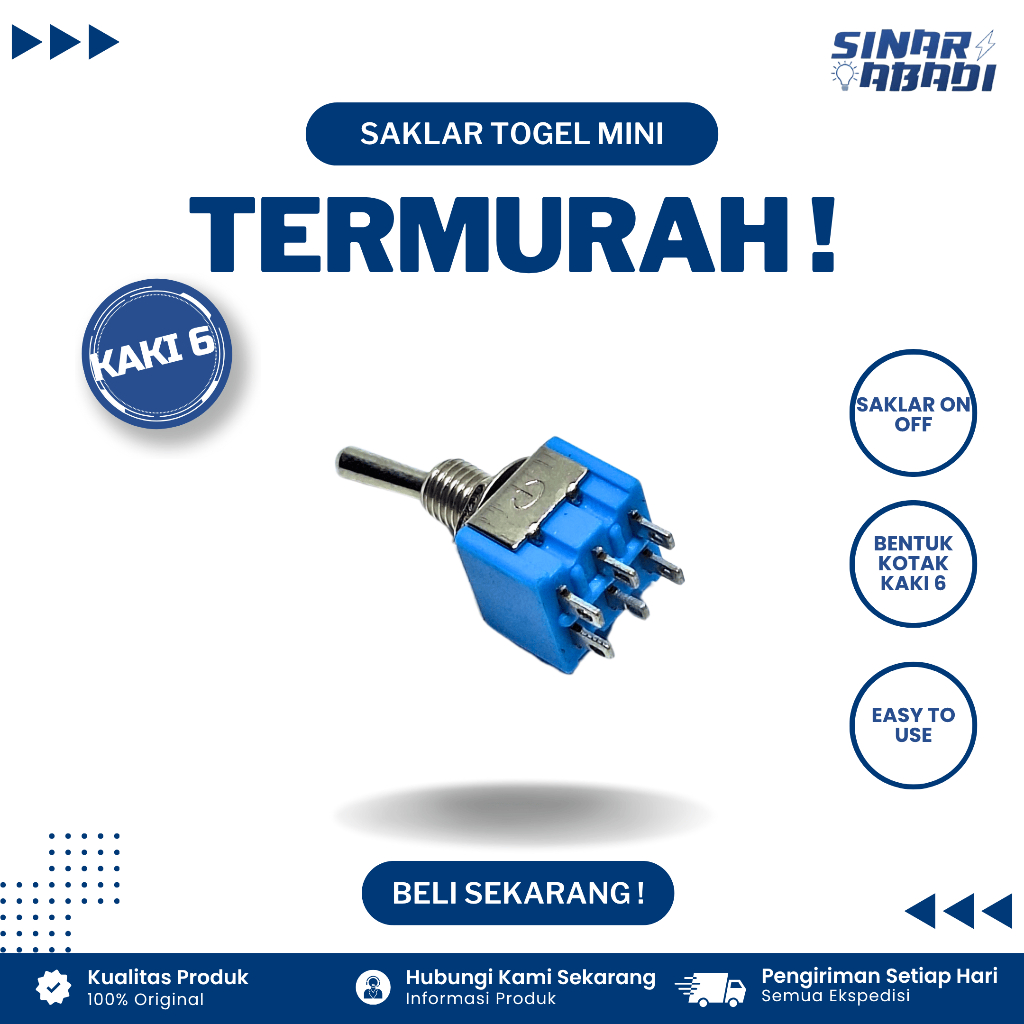 Saklar Togel / Toggle Mini 6 Pin / 6 Kaki