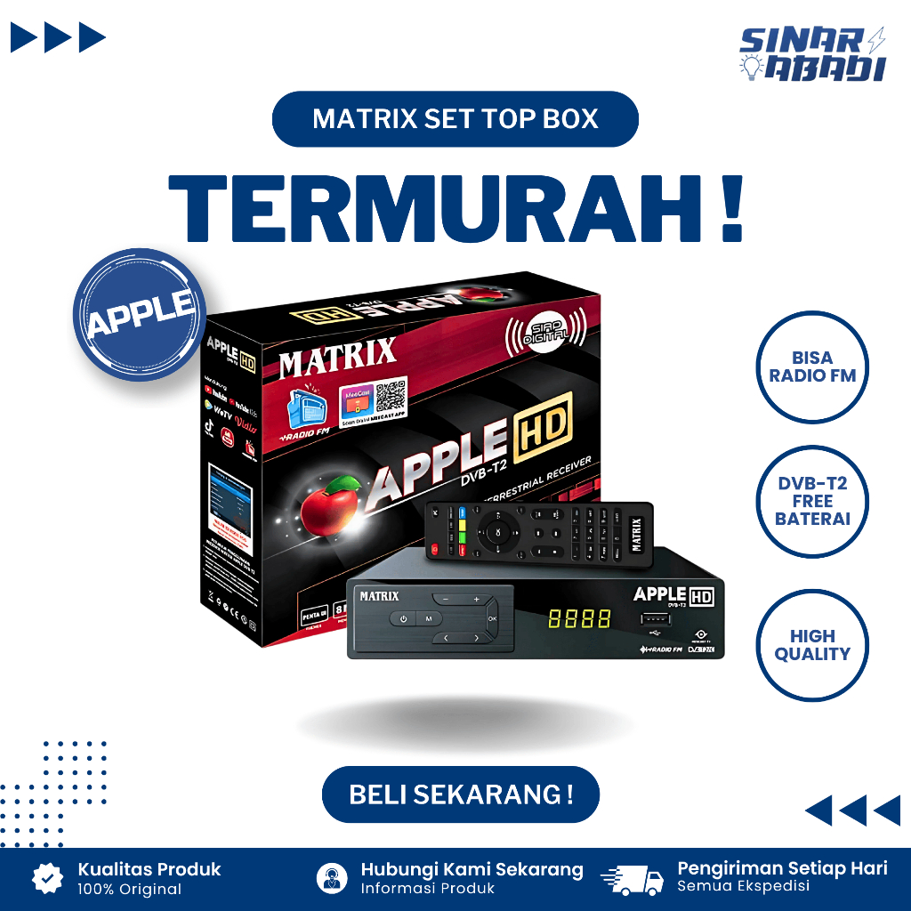 Matrix Set Top Box DVB-T2 Apple HD