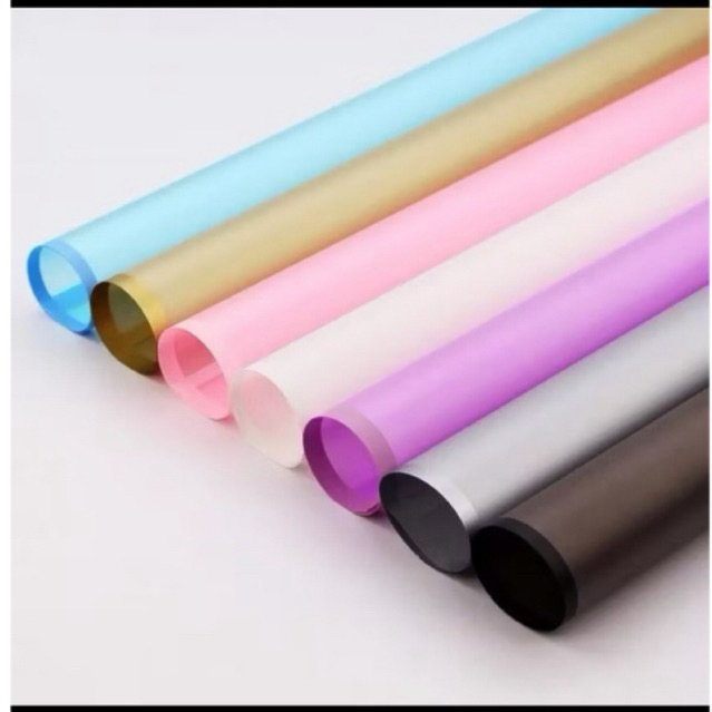 

Flower Wrapping Paper Transparan List Kertas Buket Bunga Korea Cellophane