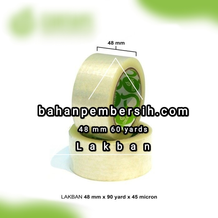 

Lakban Plakban Plastik Bening 48 mm x 90 yard 1 pcs (1 roll / 1 gulung) 45 micron