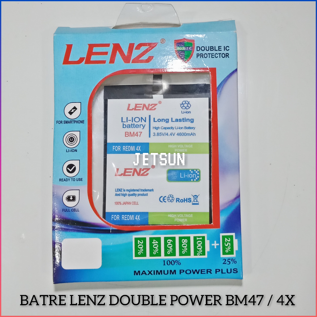 BATERAI / BATRE LENZ DOUBLE POWER BM47 / 4X