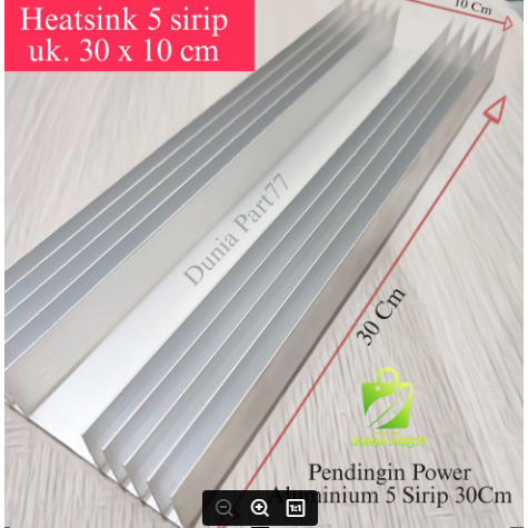 Heatsink 30Cm 5 Sirip Heatsink Pendingin Power Transistor Pendingin Aluminium