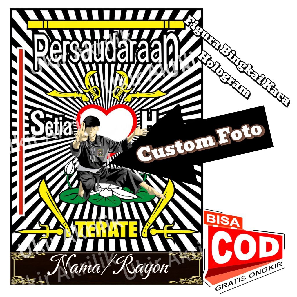 Custom Foto Psht Figura kaca Psht 10Rs